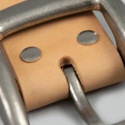 Samurai Jeans W001 Heavy Weight Curved Belt Natural NEW ARRIVALS