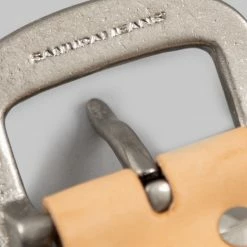 Samurai Jeans W001 Heavy Weight Curved Belt Natural NEW ARRIVALS