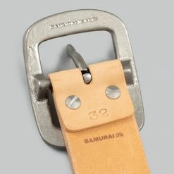 Samurai Jeans W001 Heavy Weight Curved Belt Natural NEW ARRIVALS