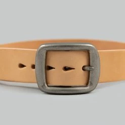 Samurai Jeans W001 Heavy Weight Curved Belt Natural NEW ARRIVALS