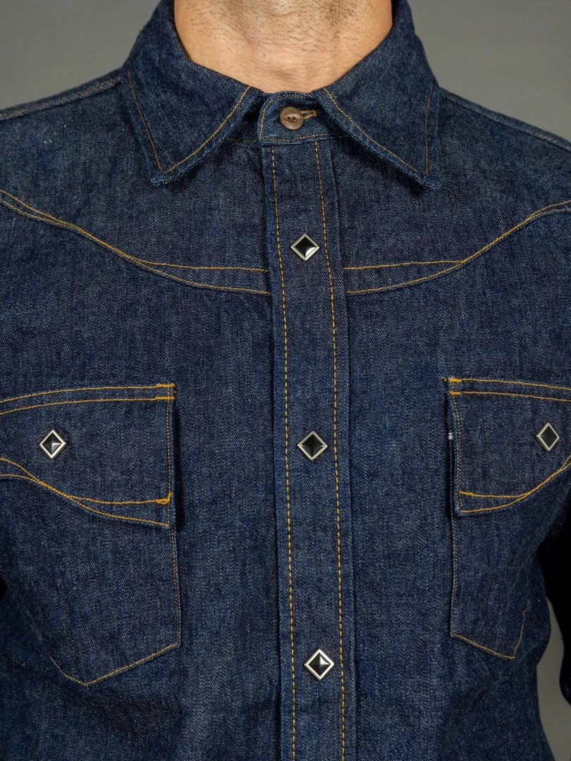 Samurai Jeans 10oz "Hisho SWD-L02-OVS" Selvedge Western Denim Shirt 6 Samurai Jeans 10oz "Hisho SWD-L02-OVS" Selvedge Western Denim Shirt