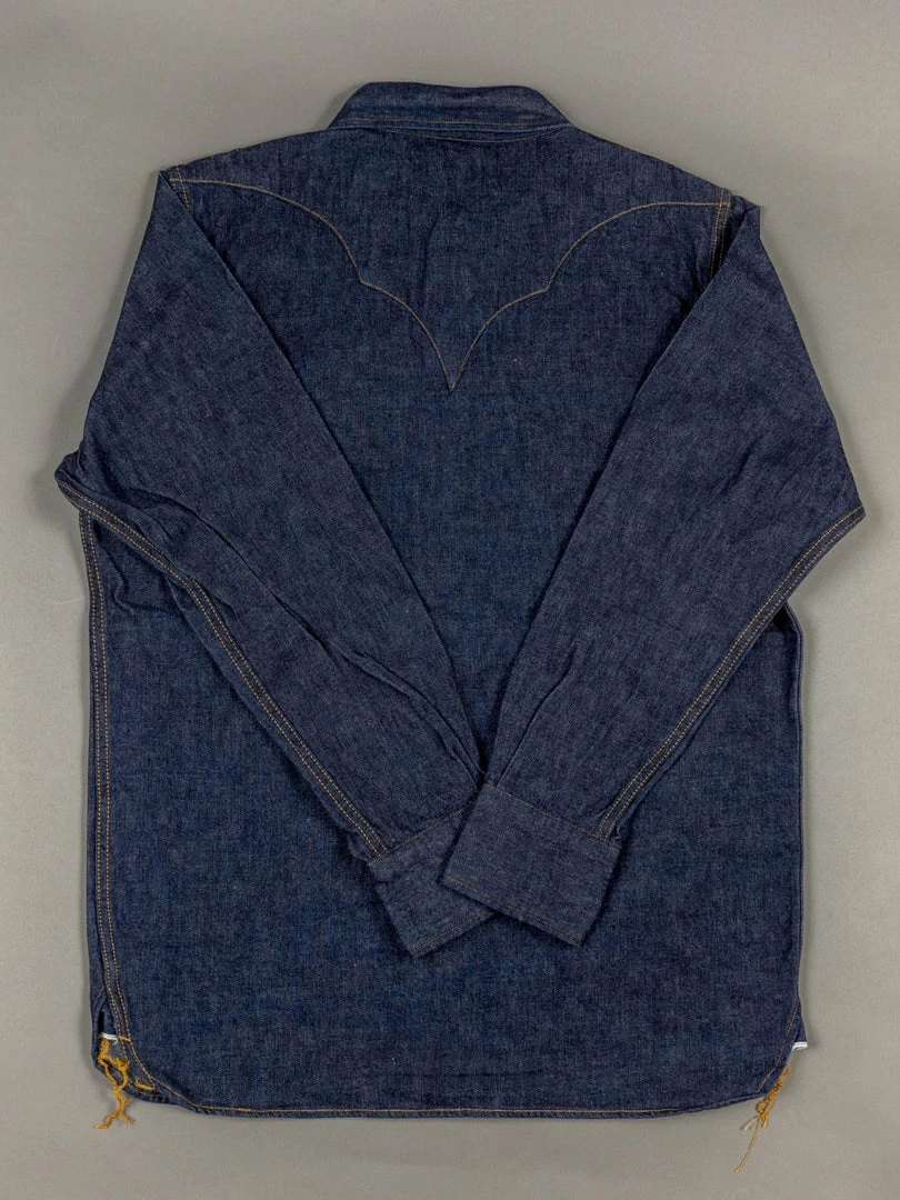 Samurai Jeans 10oz "Hisho SWD-L02-OVS" Selvedge Western Denim Shirt 10 Samurai Jeans 10oz "Hisho SWD-L02-OVS" Selvedge Western Denim Shirt