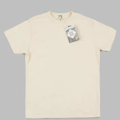 Samurai Jeans SJST-SC01 Japanese Cotton Crew T-Shirt Natural