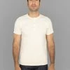 Samurai Jeans SJST-SC02 Japanese Cotton Henley T-Shirt Natural 2 Samurai Jeans SJST-SC02 Japanese Cotton Henley T-Shirt Natural