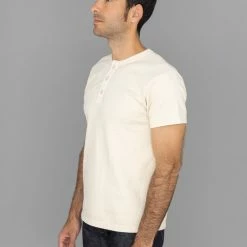 Samurai Jeans SJST-SC02 Japanese Cotton Henley T-Shirt Natural 21 Samurai Jeans SJST-SC02 Japanese Cotton Henley T-Shirt Natural