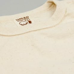 Samurai Jeans SJST-SC01 Japanese Cotton Crew T-Shirt Natural
