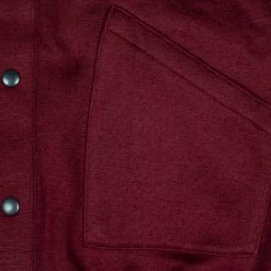 Stevenson Overall Co. Detachable Hooded Athletic Jacket Burgundy