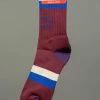 Stevenson Overall Co. Athletic Socks Burgundy 2 Stevenson Overall Co. Athletic Socks Burgundy