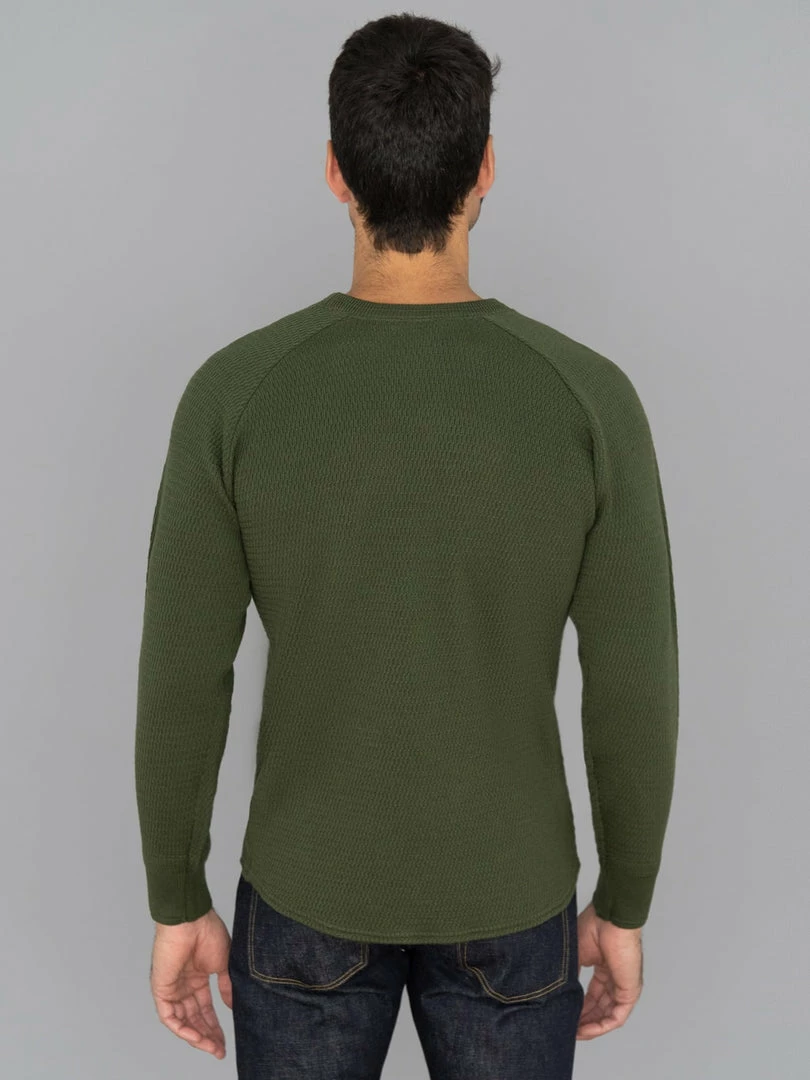 Stevenson Overall Co. Merino Wool Thermal Long Sleeve Shirt Olive NEW ARRIVALS 4 Stevenson Overall Co. Merino Wool Thermal Long Sleeve Shirt Olive NEW ARRIVALS