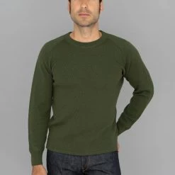 Stevenson Overall Co. Merino Wool Thermal Long Sleeve Shirt Olive NEW ARRIVALS