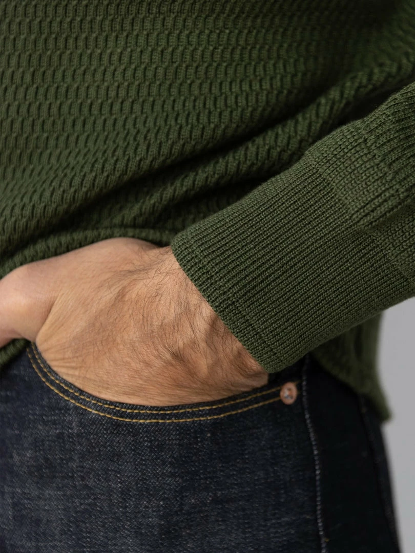 Stevenson Overall Co. Merino Wool Thermal Long Sleeve Shirt Olive NEW ARRIVALS 6 Stevenson Overall Co. Merino Wool Thermal Long Sleeve Shirt Olive NEW ARRIVALS