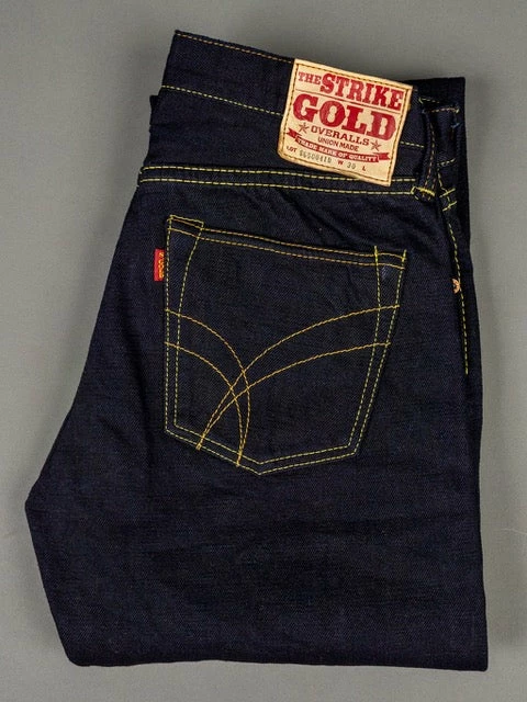 The Strike Gold 5004ID Double Indigo Straight Tapered Jeans 11 The Strike Gold 5004ID Double Indigo Straight Tapered Jeans