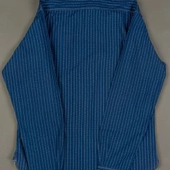 STUDIO D´ARTISAN Studio D'Artisan Indigo Wabash Band Collar Shirt