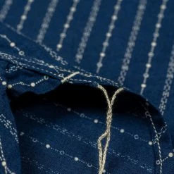 STUDIO D´ARTISAN Studio D'Artisan Indigo Wabash Band Collar Shirt