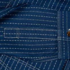STUDIO D´ARTISAN Studio D'Artisan Indigo Wabash Band Collar Shirt