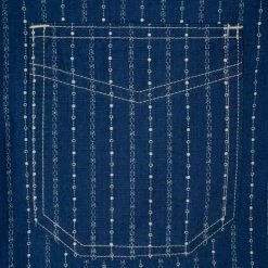 STUDIO D´ARTISAN Studio D'Artisan Indigo Wabash Band Collar Shirt