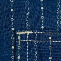 STUDIO D´ARTISAN Studio D'Artisan Indigo Wabash Band Collar Shirt