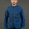 STUDIO D´ARTISAN Studio D'Artisan Indigo Wabash Band Collar Shirt