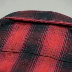 The Flat Head Ombré Flannel Shirt Red