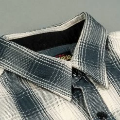 The Flat Head Ombré Flannel Shirt Ivory