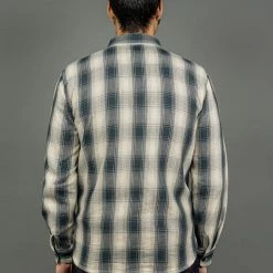 The Flat Head Ombré Flannel Shirt Ivory