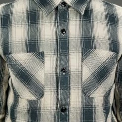 The Flat Head Ombré Flannel Shirt Ivory