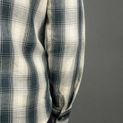 The Flat Head Ombré Flannel Shirt Ivory