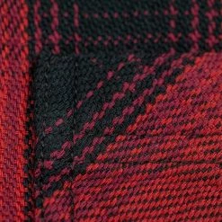 The Flat Head Ombré Flannel Shirt Red