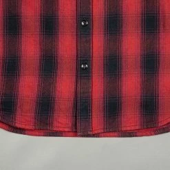 The Flat Head Ombré Flannel Shirt Red