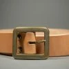 The Strike Gold Leather Belt Tan