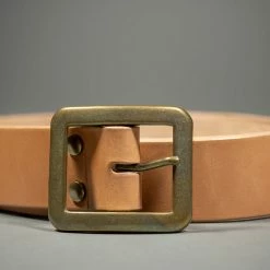 The Strike Gold Leather Belt Tan