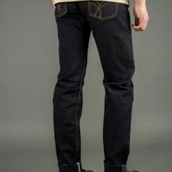 The Strike Gold 5004ID Double Indigo Straight Tapered Jeans 36 The Strike Gold 5004ID Double Indigo Straight Tapered Jeans