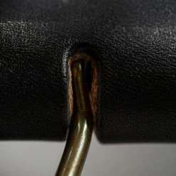 The Strike Gold Leather Belt Black