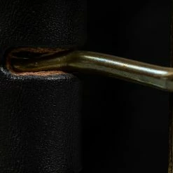 The Strike Gold Leather Belt Black