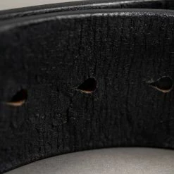 The Strike Gold Leather Belt Black