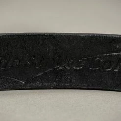 The Strike Gold Leather Belt Black