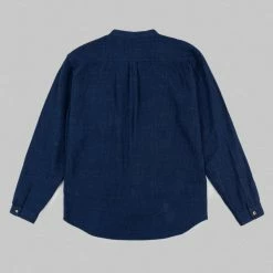 UES Indigo Band Collar Shirt