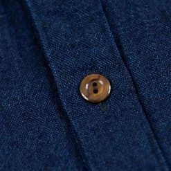 UES Indigo Band Collar Shirt