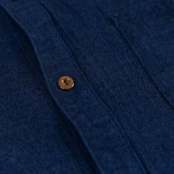 UES Indigo Band Collar Shirt