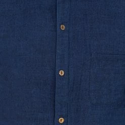 UES Indigo Band Collar Shirt