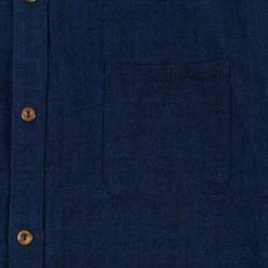 UES Indigo Band Collar Shirt