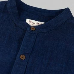 UES Indigo Band Collar Shirt