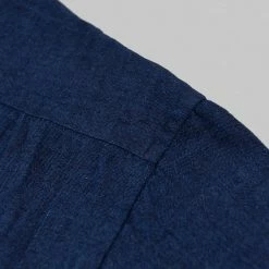 UES Indigo Band Collar Shirt