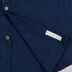 UES Indigo Band Collar Shirt