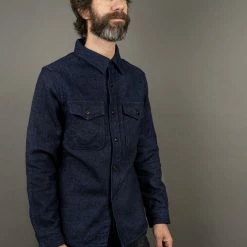 UES Indigo Extra Heavy Flannel Shirt 30 UES Indigo Extra Heavy Flannel Shirt