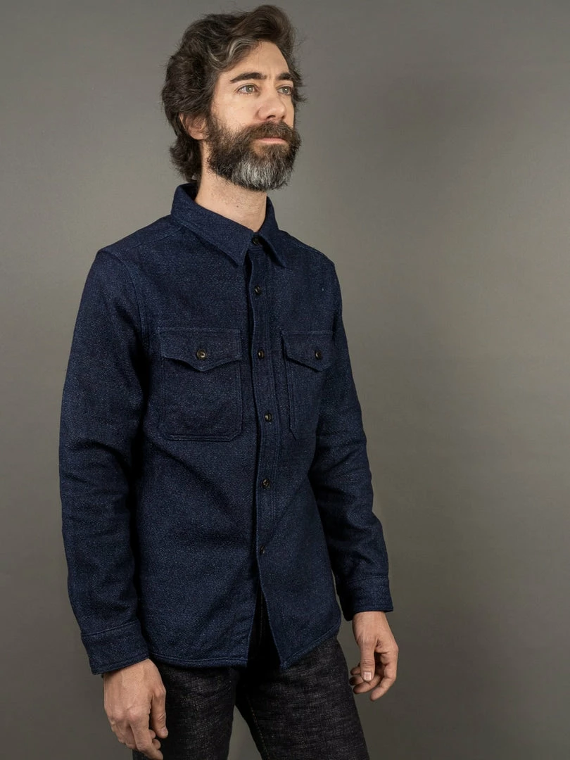 UES Indigo Extra Heavy Flannel Shirt 7 UES Indigo Extra Heavy Flannel Shirt