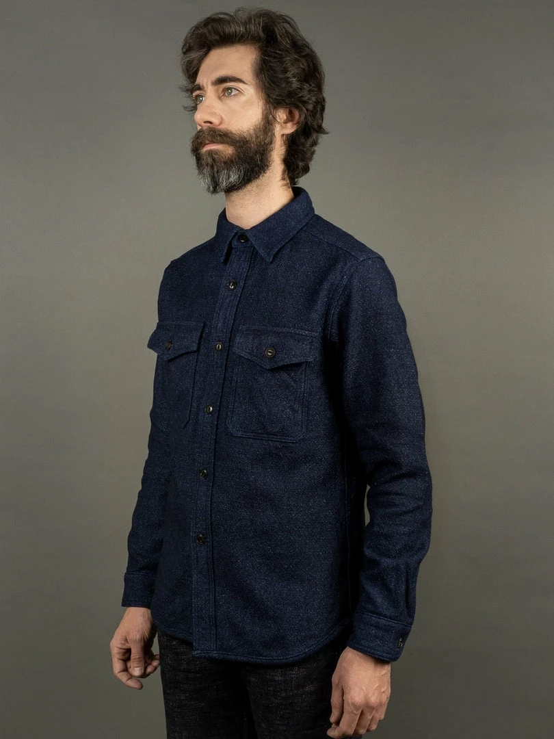 UES Indigo Extra Heavy Flannel Shirt 5 UES Indigo Extra Heavy Flannel Shirt