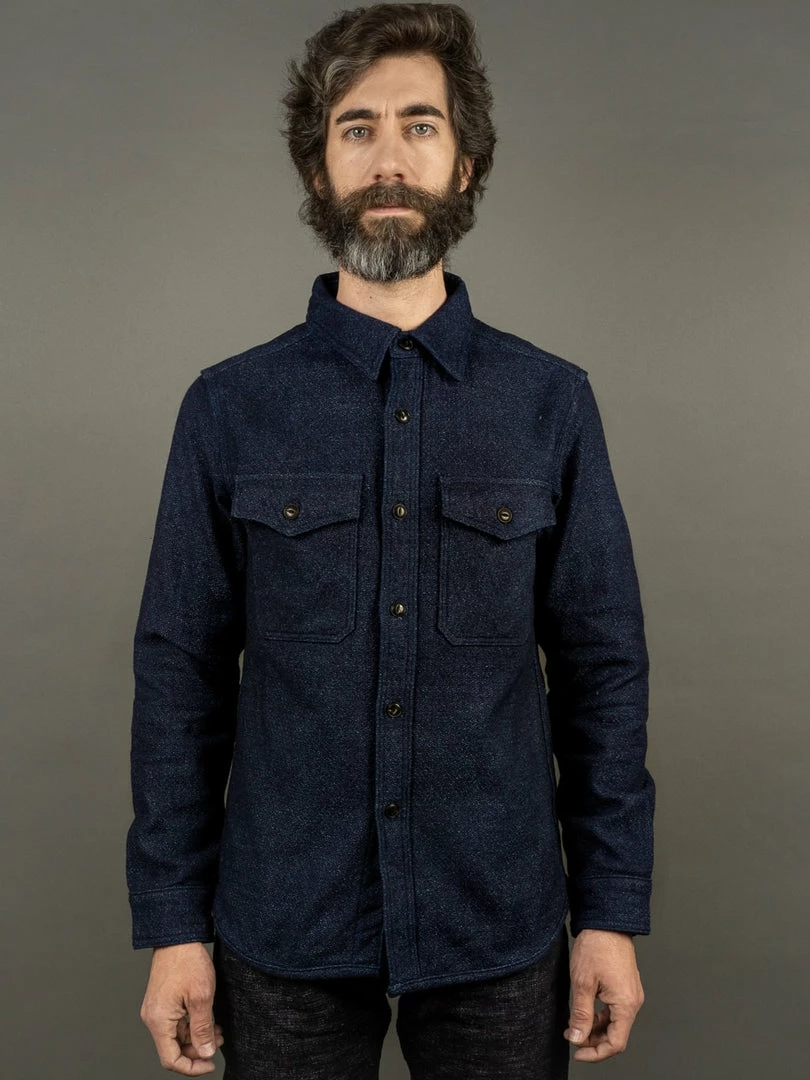 UES Indigo Extra Heavy Flannel Shirt 3 UES Indigo Extra Heavy Flannel Shirt