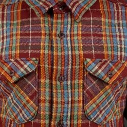 UES Heavy Flannel Shirt Red/Orange