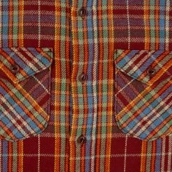 UES Heavy Flannel Shirt Red/Orange